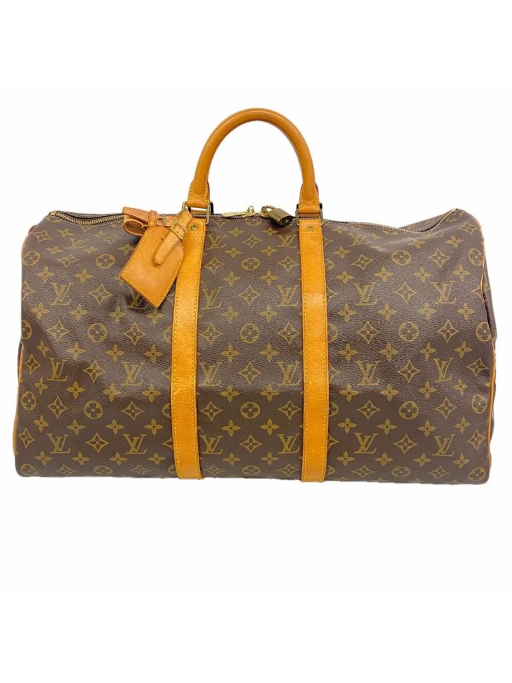 Louis Vuitton Boston Bag Monogram Keepall 50 Brown